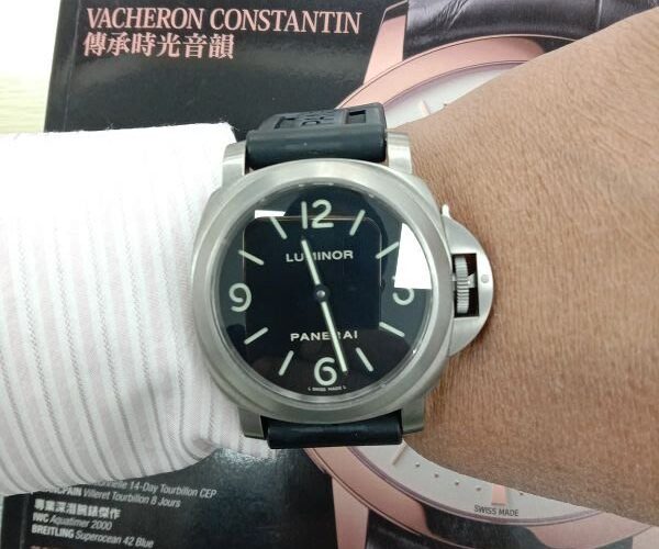 流當手錶 原裝 PANERAI沛納海 PAM176 鈦合金 手上鍊 男錶 9成5新 盒單齊 喜歡價可議 ZR528